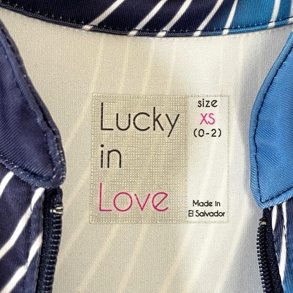 LUCKY IN LOVE Size XS (0-2) Sleeveless 1/4 Zip Pullover Stretch Activewear Dress - Picture 3 of 8